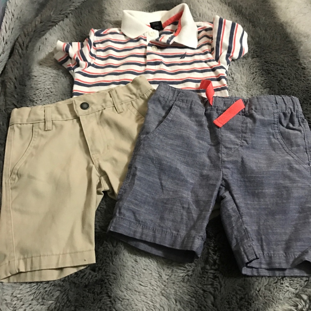 Nautica Boys 2T Polo Style Shirt and 2 Shorts